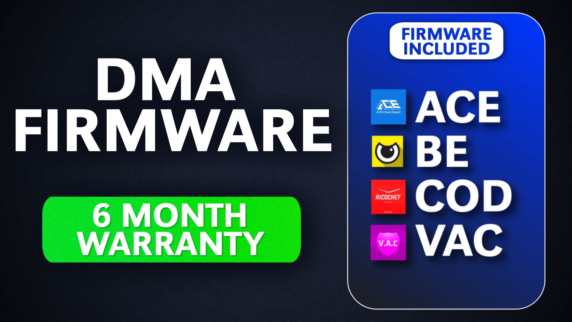 ACE/BE/COD/VAC 6 Month Warranty